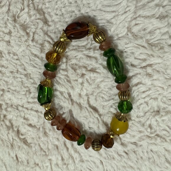 Beaded Bracelets with an Elastic Stretch, Fits 7"- 8" inch circ. PAIR - Picture 4 of 4